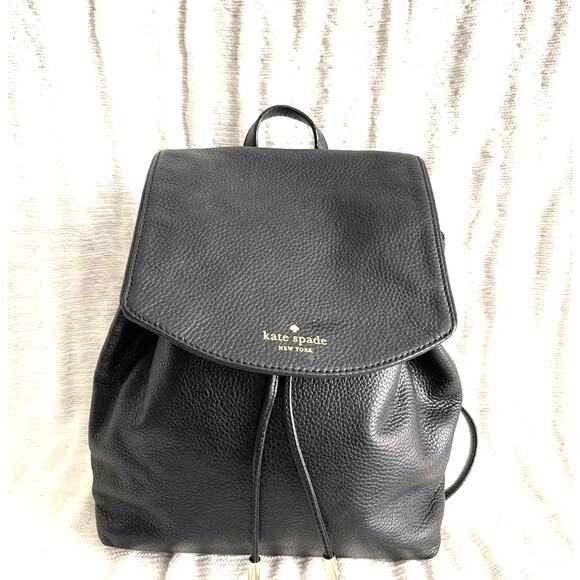 Kate Spade Black Pebbled Leather Backpack main image 4